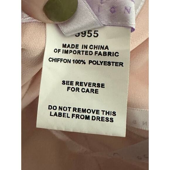 HAYLEY PAIGE OCCASIONS Formal Bridesmaid Dress Gown 5955 Blush - Sz 12 - NWT - Picture 9 of 10